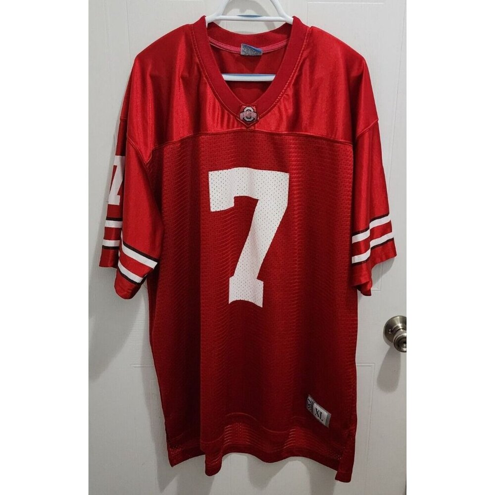 VTG Ohio State University Red Buckeyes #7 Football Jersey Size‎ XL Polyester